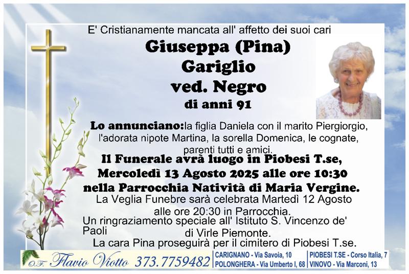 Gariglio Giuseppa Ved. Negro